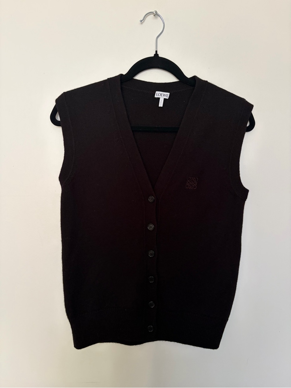 LOEWE Anagram-detail knitted vest - XS